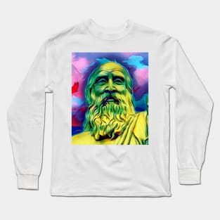 Diogenes Colourful Portrait | Diogenes Artwork 7 Long Sleeve T-Shirt